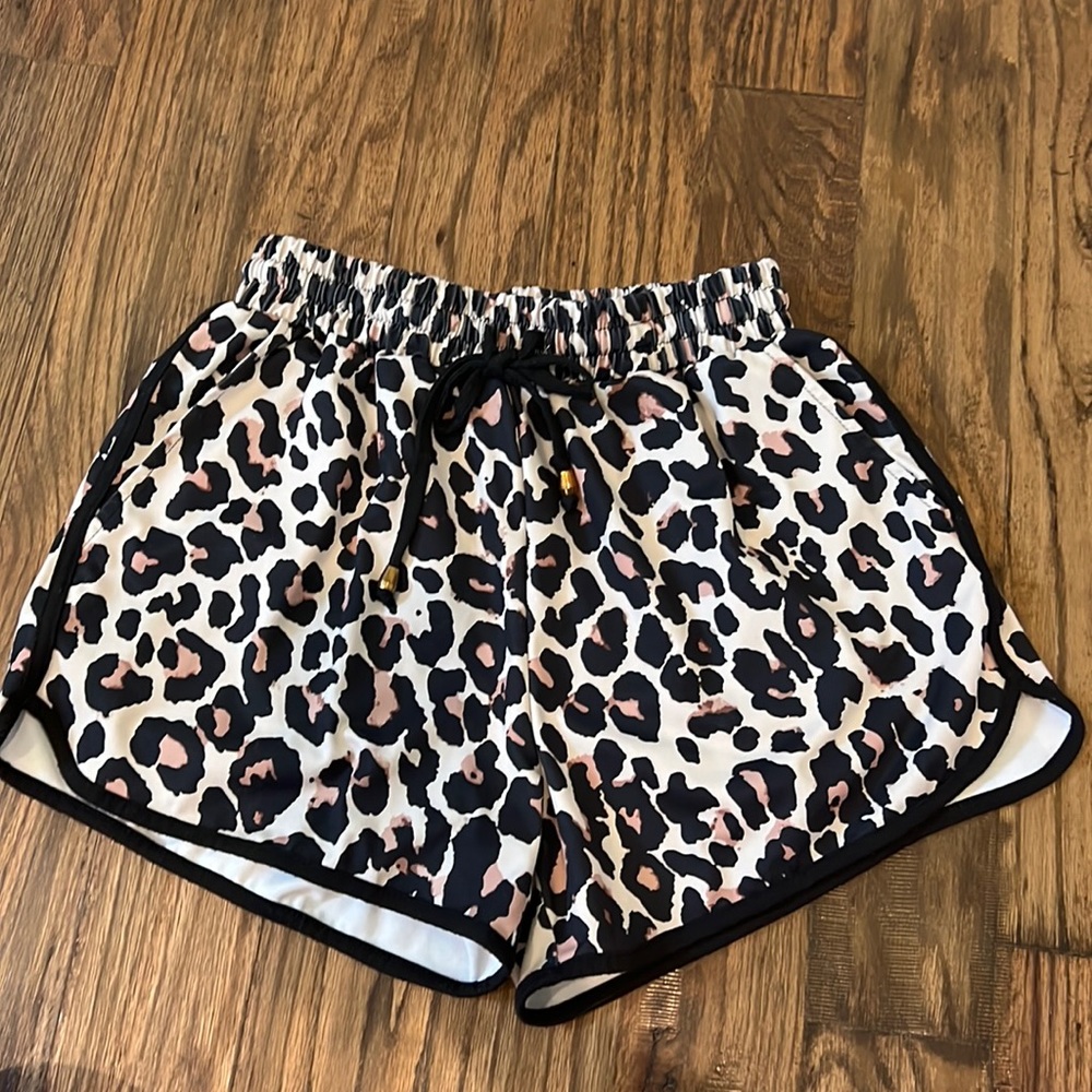 Jess Lea boutique polyester and spandex animal print shorts